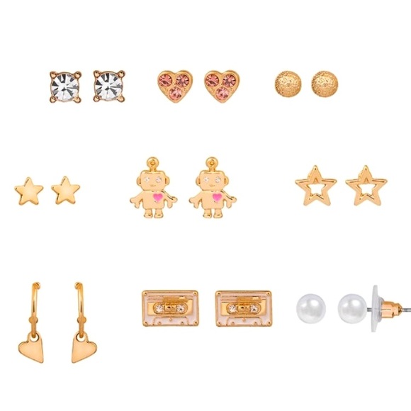 LC Lauren Conrad Whimsey Robot Tech 9pc. Earrings Set - Picture 1 of 3